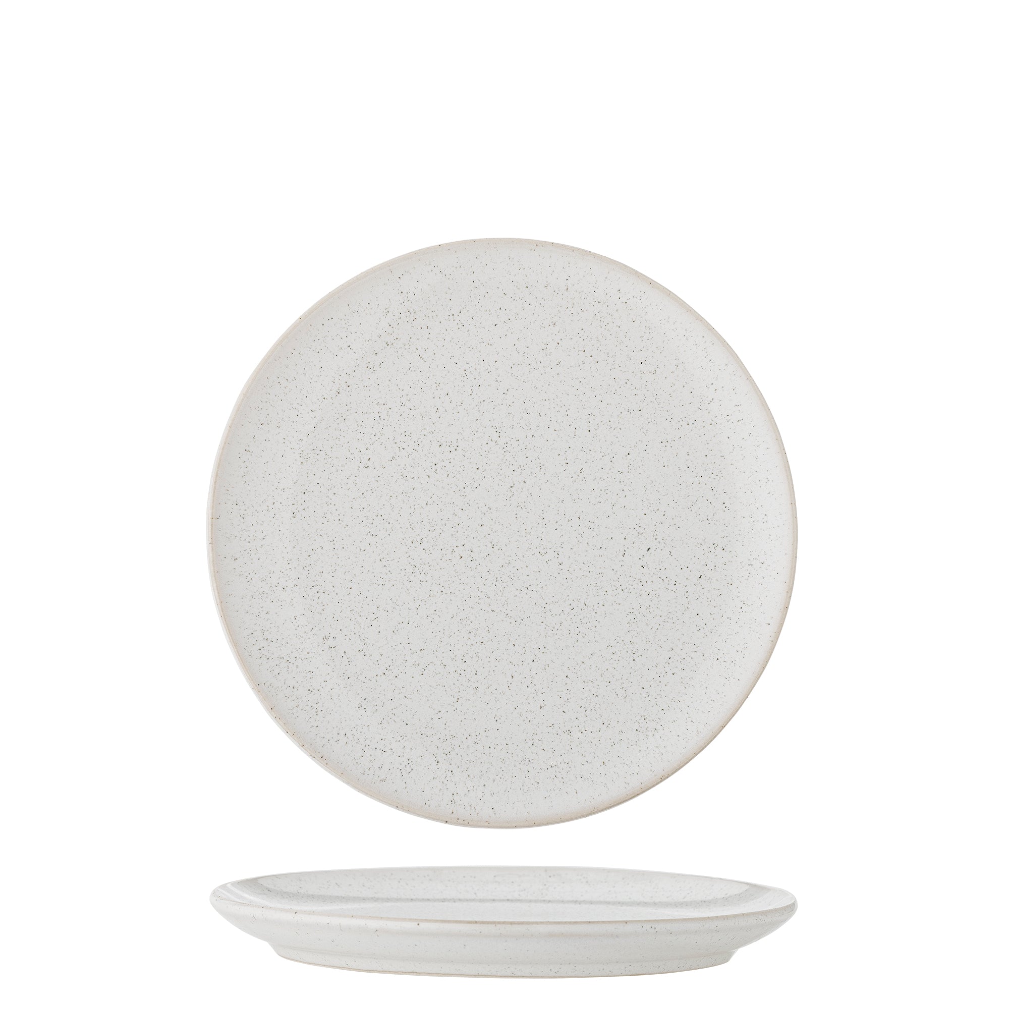 Bloomingville ADDISON Tallrik, Set om 6, Vit, Stengods