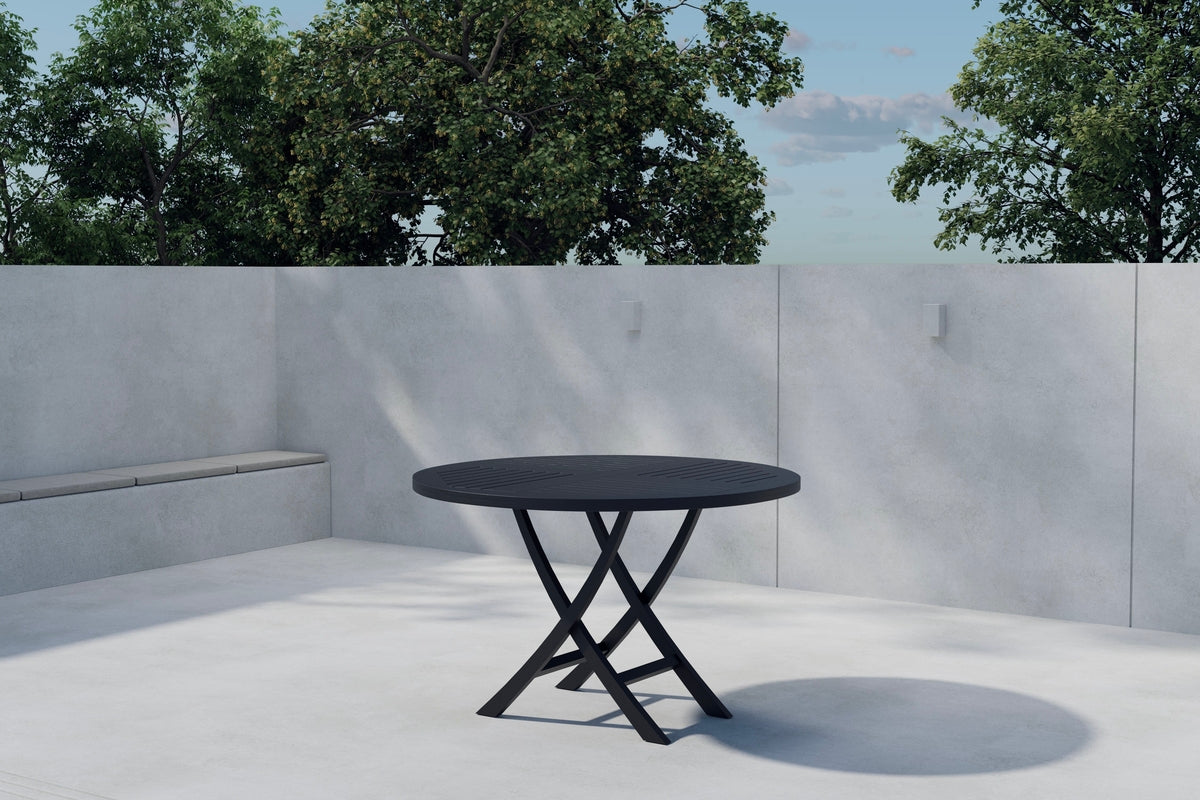 Venture Home Kenya Runda Matbord ⌀120 Svart
