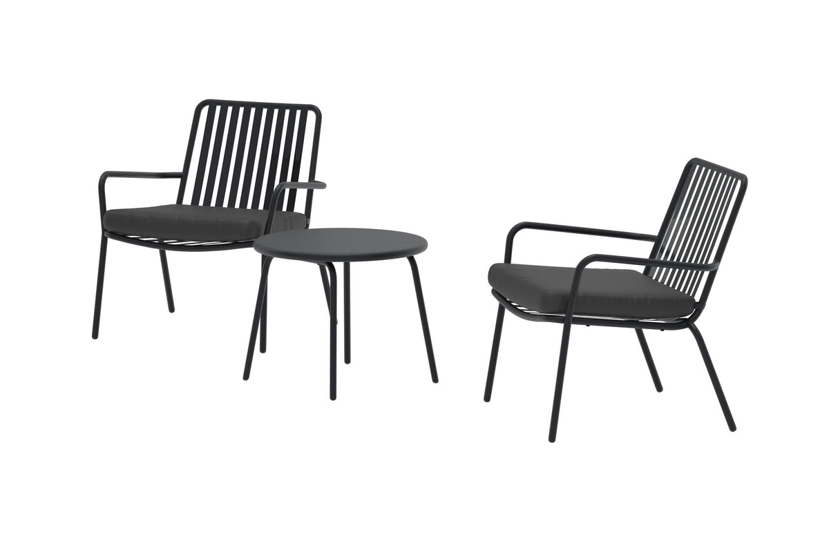 Venture Home Mykonos Lounge Set Svart