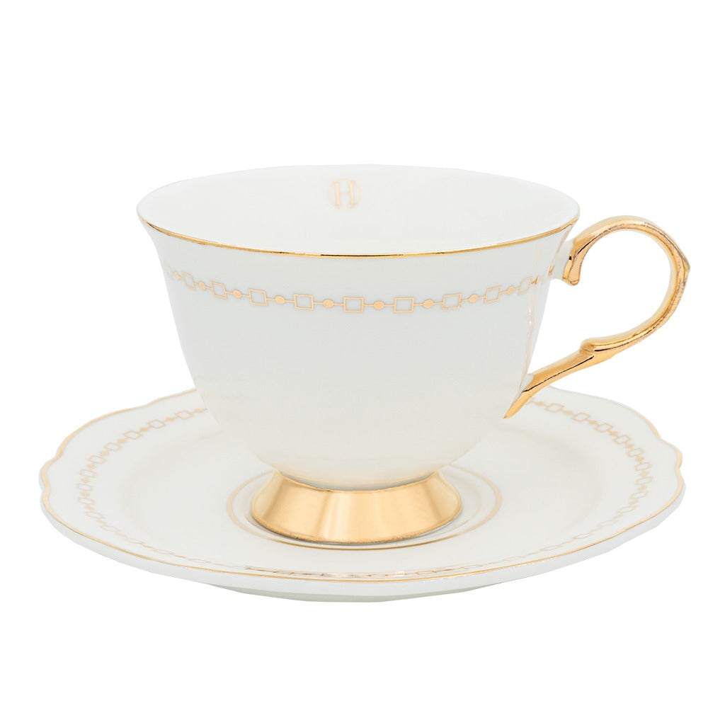 Hilke Collection Kopp med fat - Anima Bianco