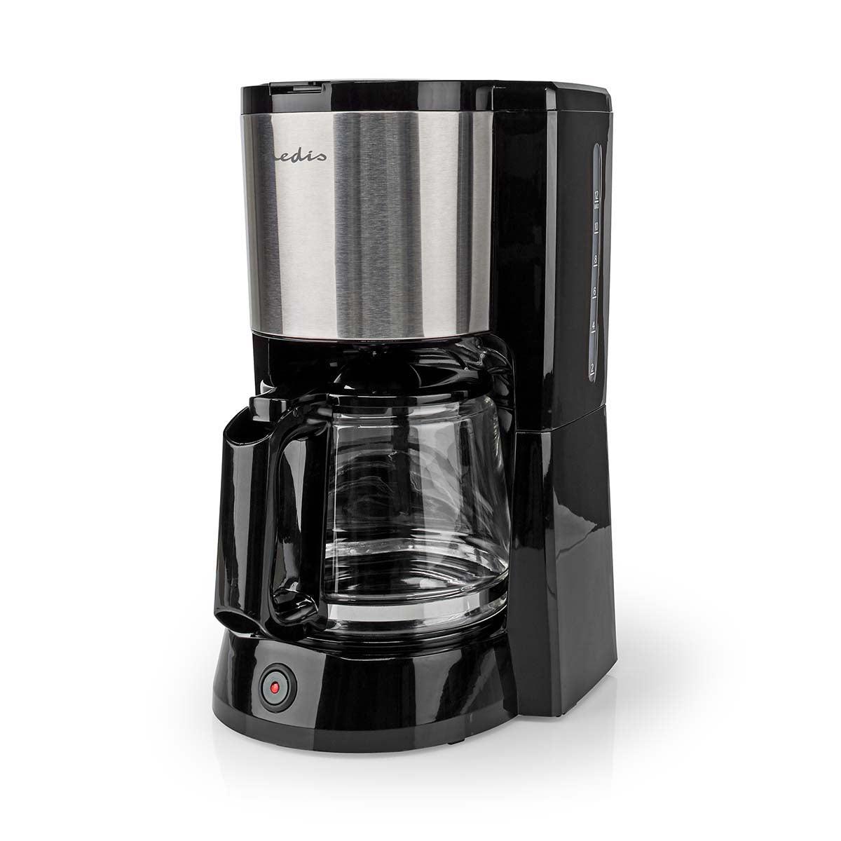 Nedis Kaffebryggare 1.5 l Silver / Svart