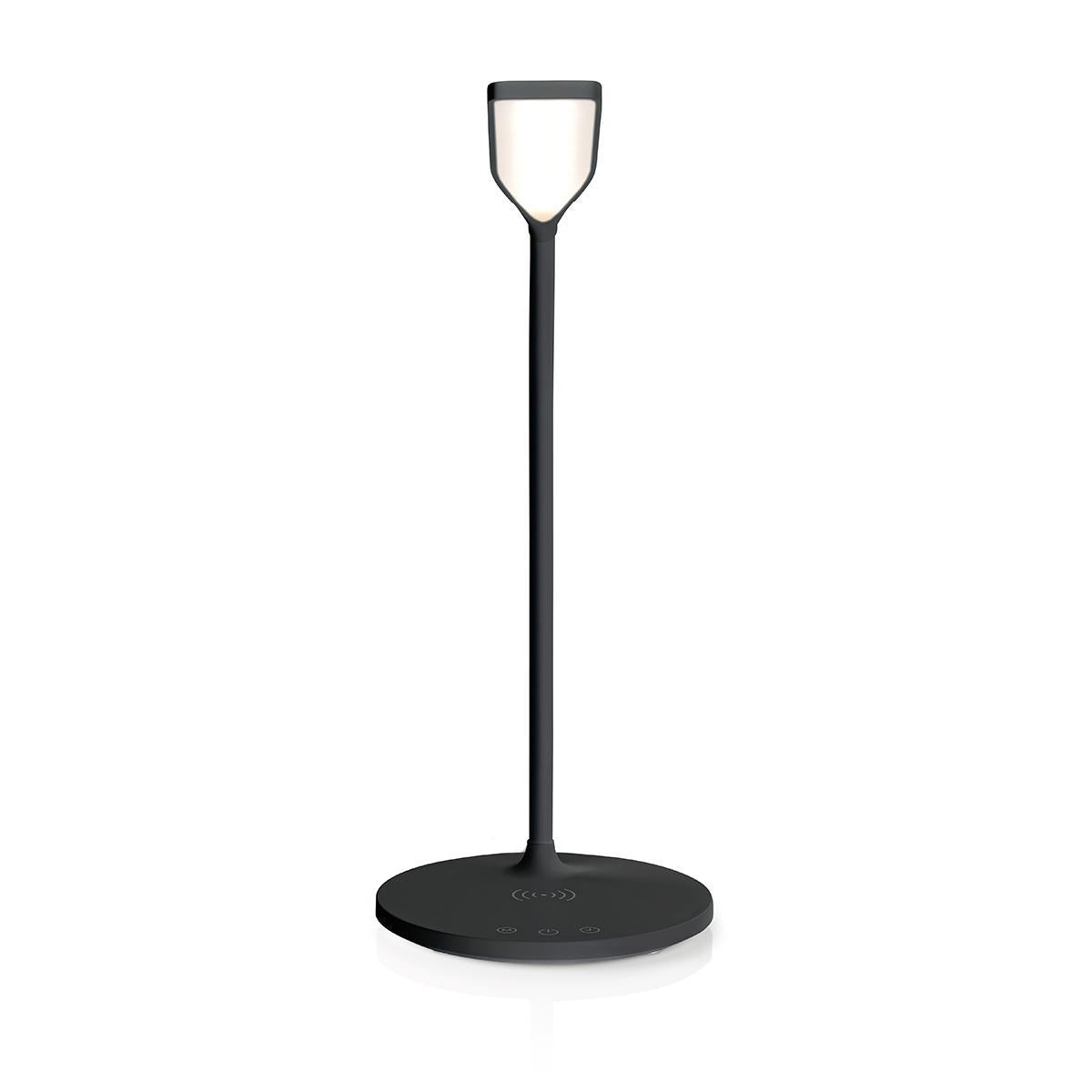 Nedis LED-lampa med trådlös laddare svart