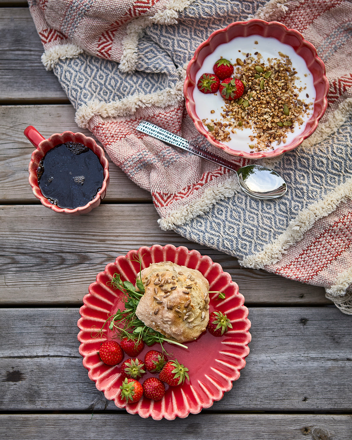 Affari Of Sweden NILLA Filt, Rosa/blå 2 pack