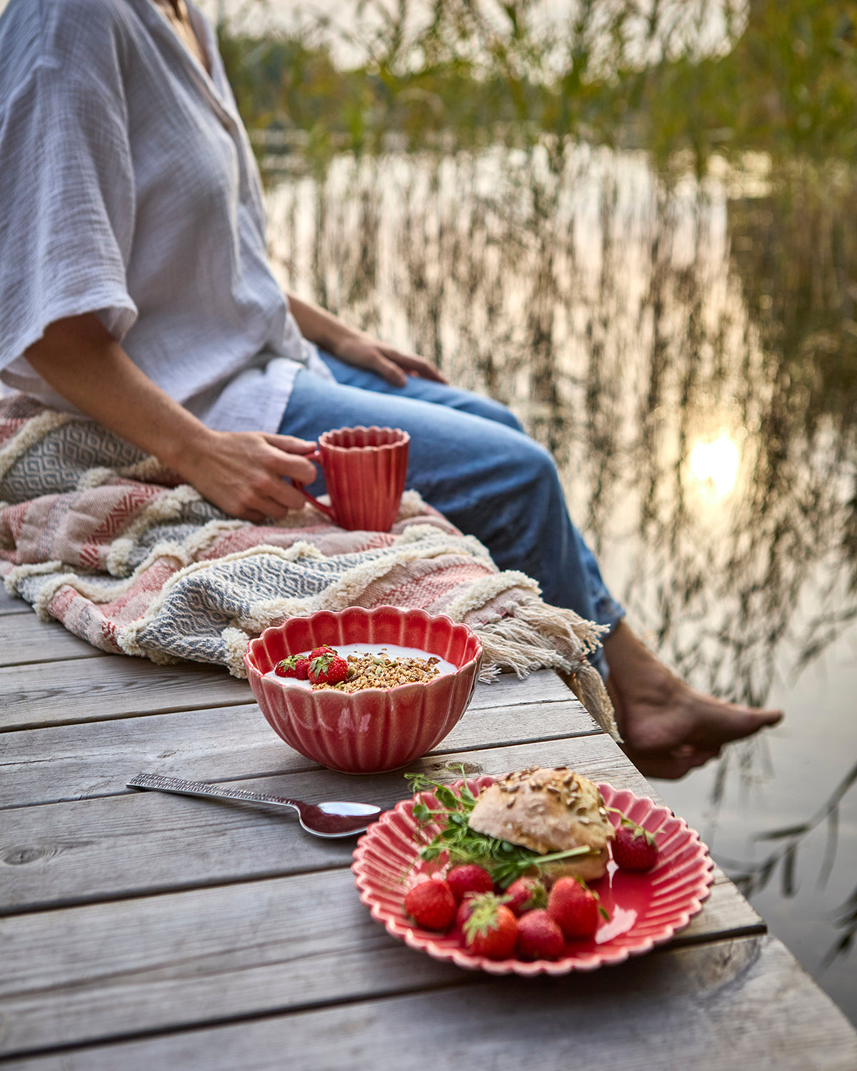 Affari Of Sweden NILLA Filt, Rosa/blå 2 pack