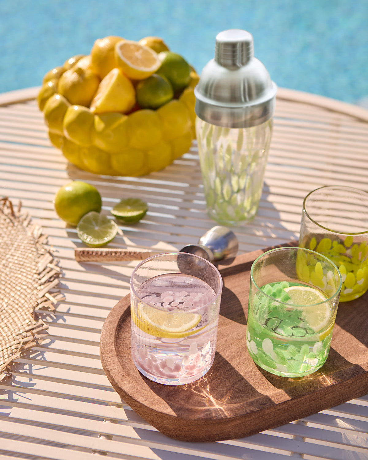 Affari Of Sweden COCKTAIL Glas, Klar/grön 4 pack