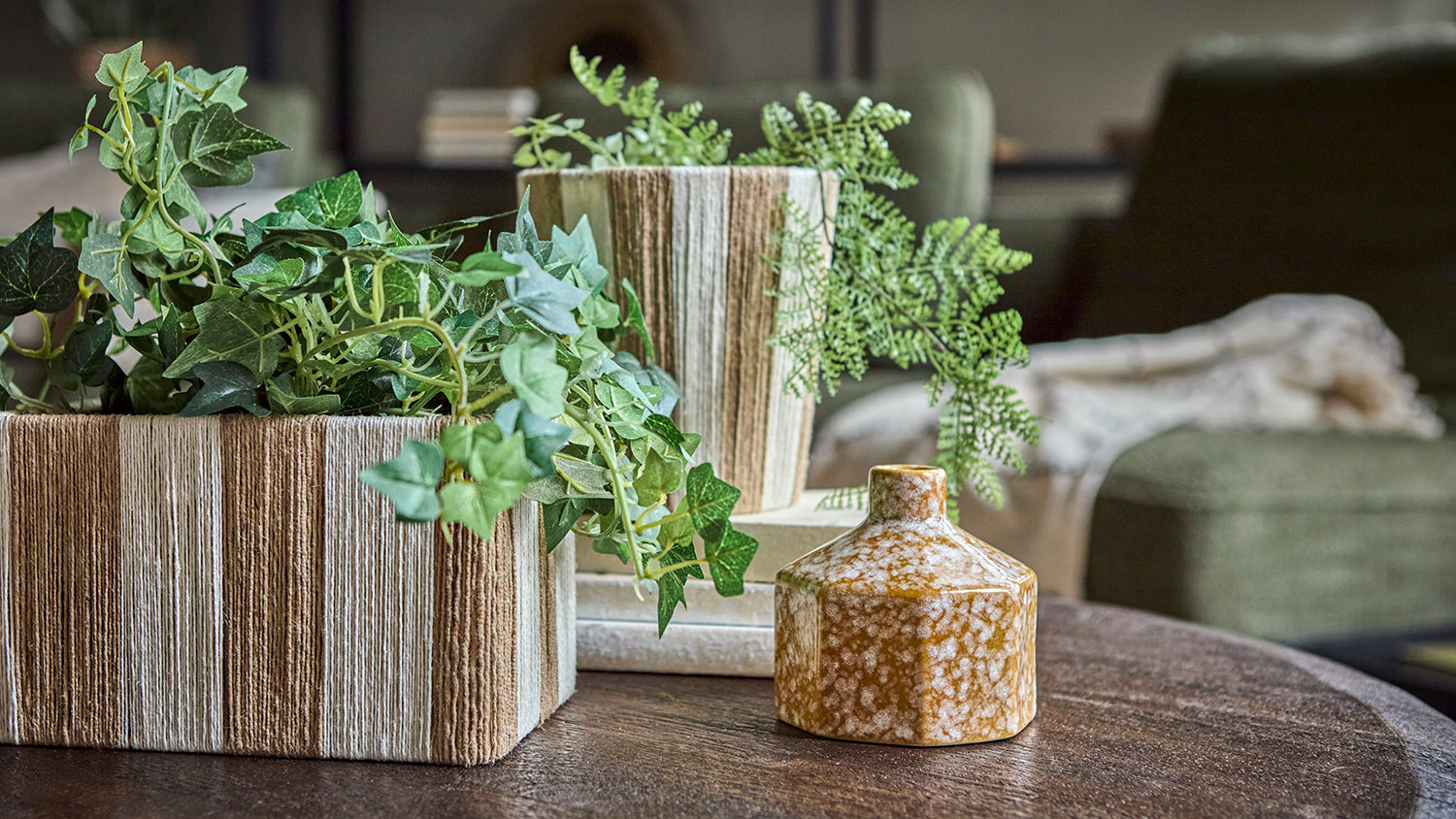 Affari Of Sweden JULLAN Kruka, Elfenben/natur 2 pack