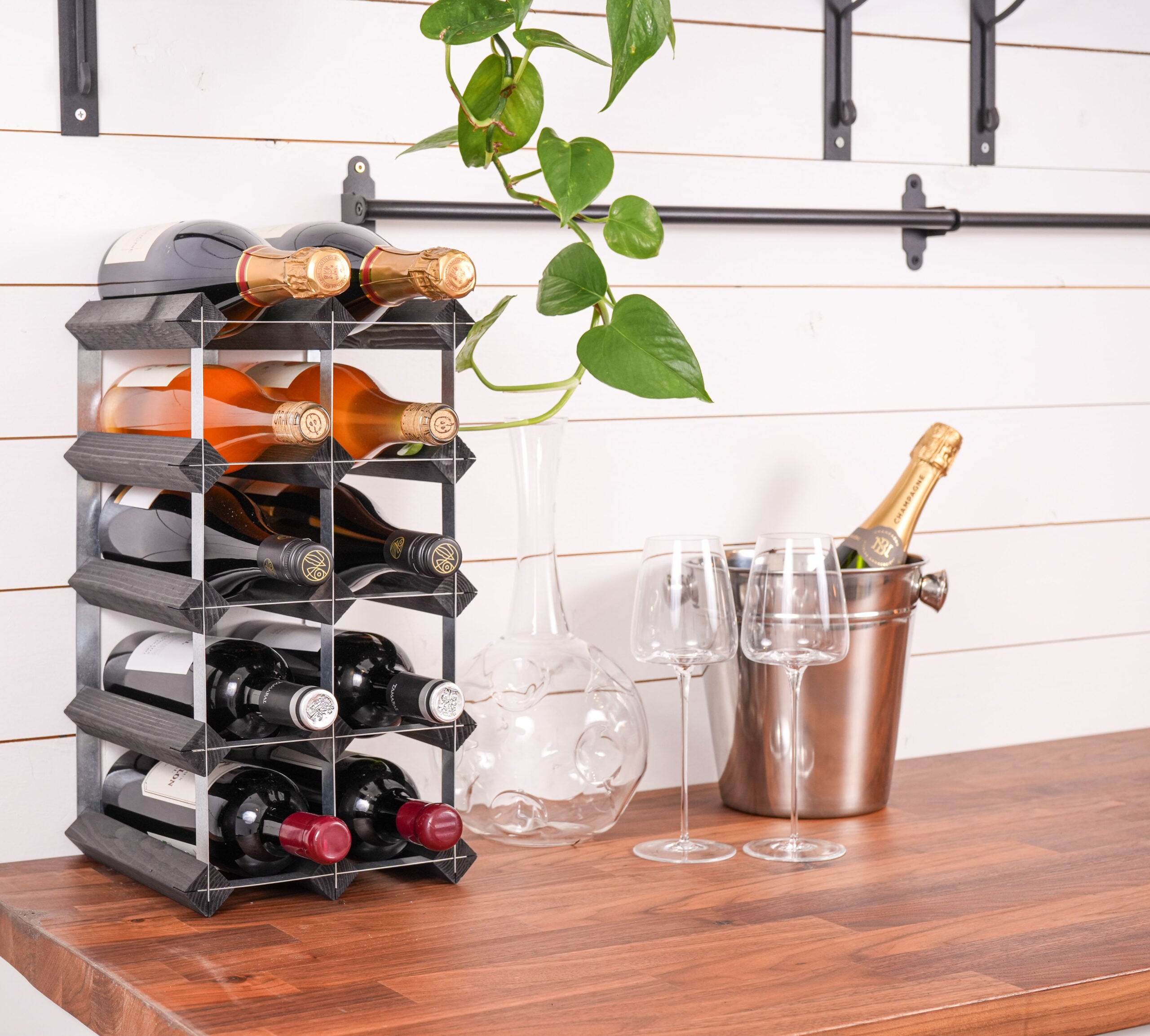 The Swedish Wine Rack Factory Vinställ 12 Flaskor Monterat Svart