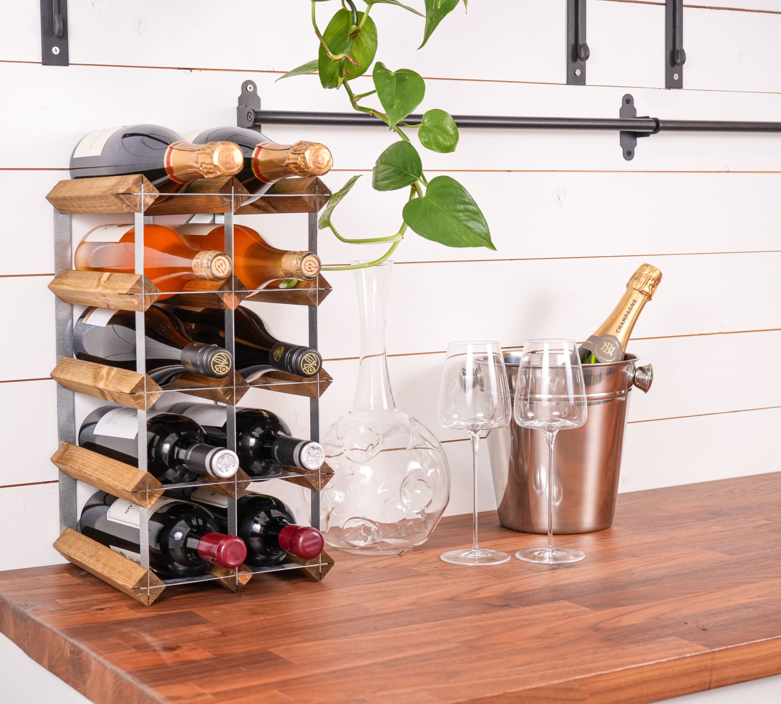 The Swedish Wine Rack Factory Vinställ 12 Flaskor Monterat Ljust Trä