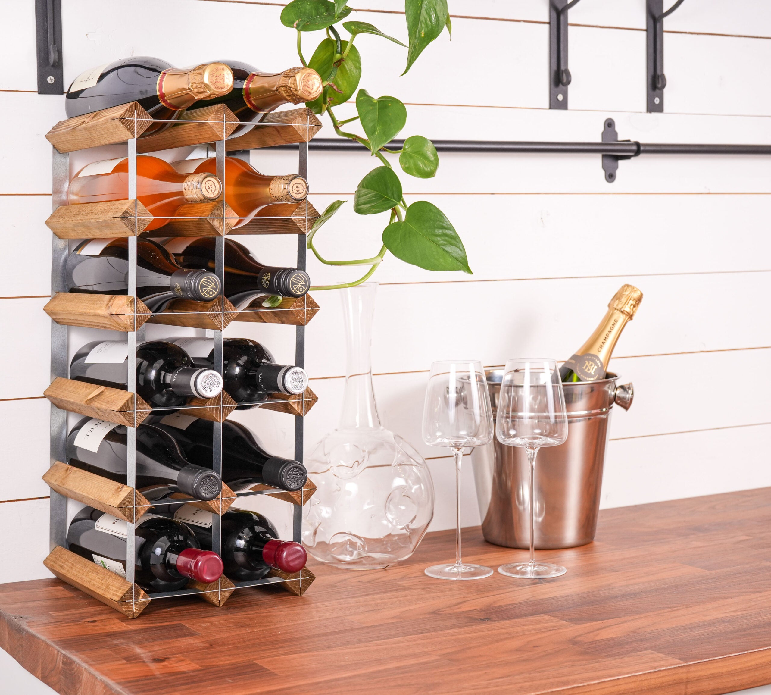 The Swedish Wine Rack Factory Vinställ 15 Flaskor Omonterat Ljust Trä