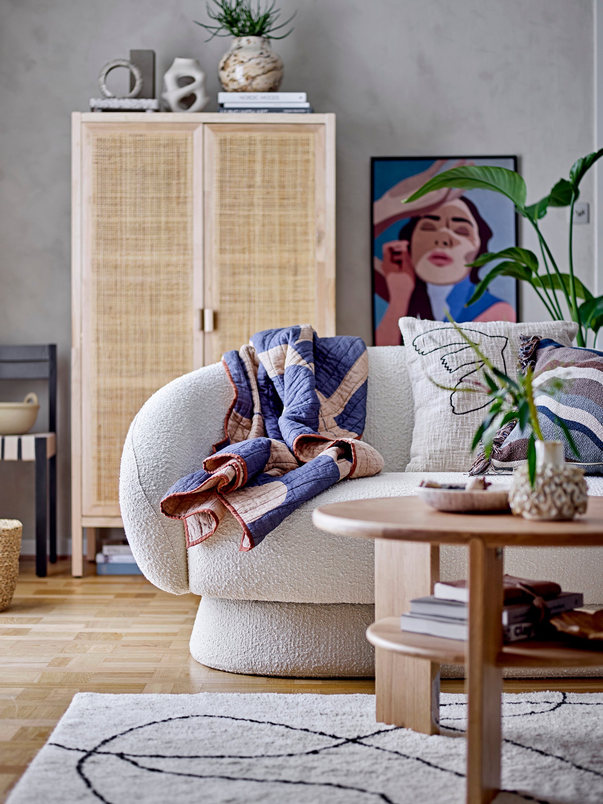 Bloomingville VIGA Matta, Vit, Bomull