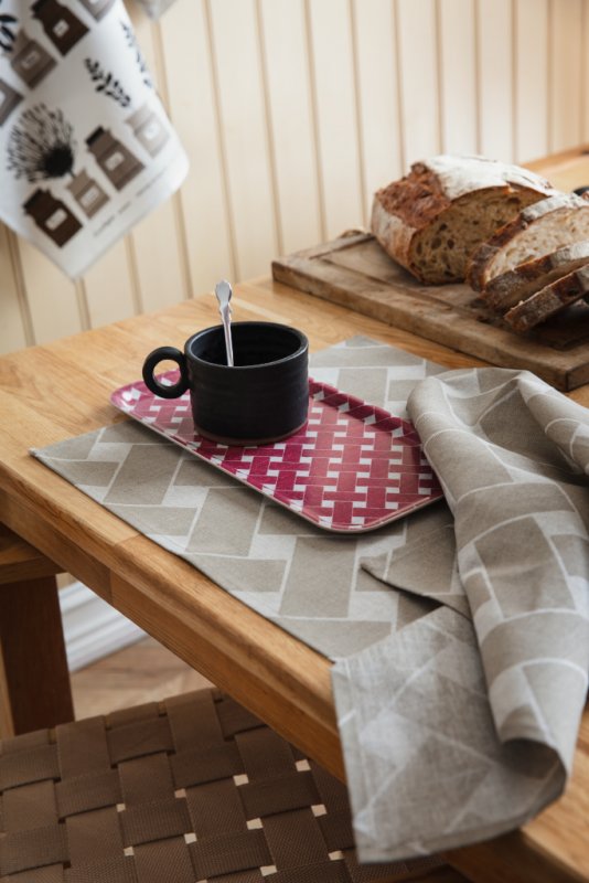 Almedahls Korg XL, servett, natur/taupe, 45x45cm (2- pack)