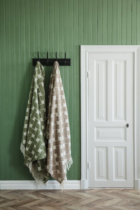 Almedahls Korg, pläd, brun offwhite