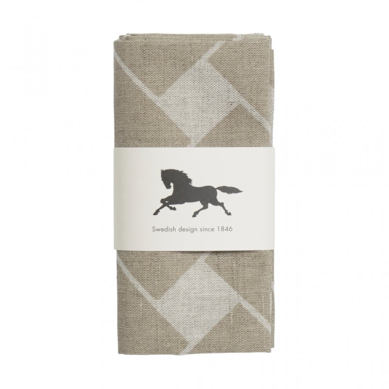 Almedahls Korg XL, servett, natur/taupe, 45x45cm (2- pack)