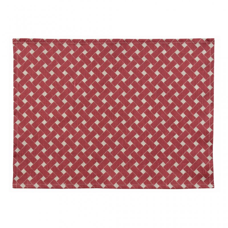 Almedahls Korg, bordstablett, röd, 45x34cm 2-pack