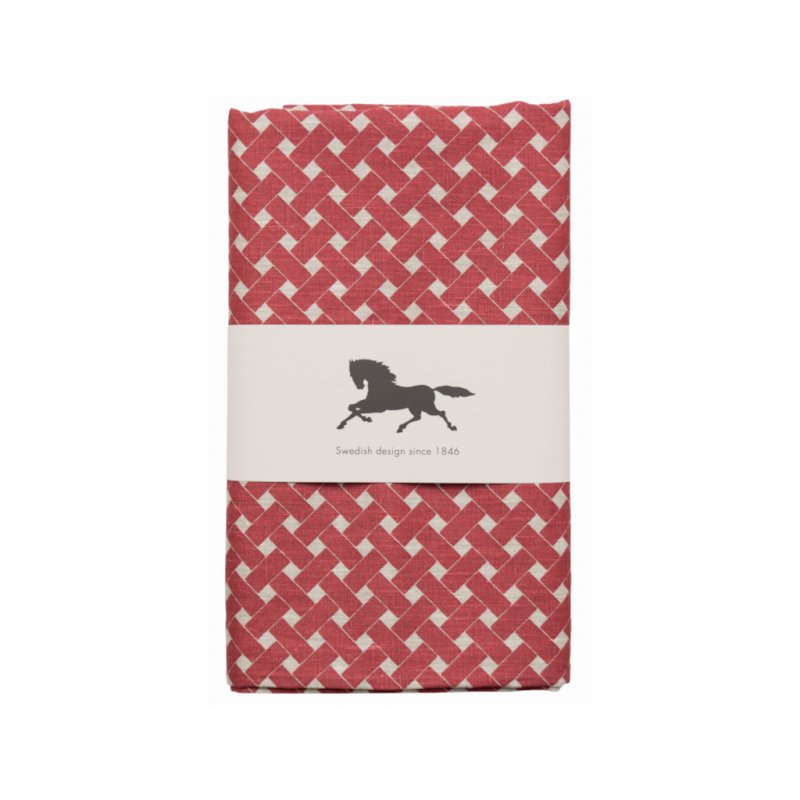 Almedahls Korg, duk, röd, 145x250cm