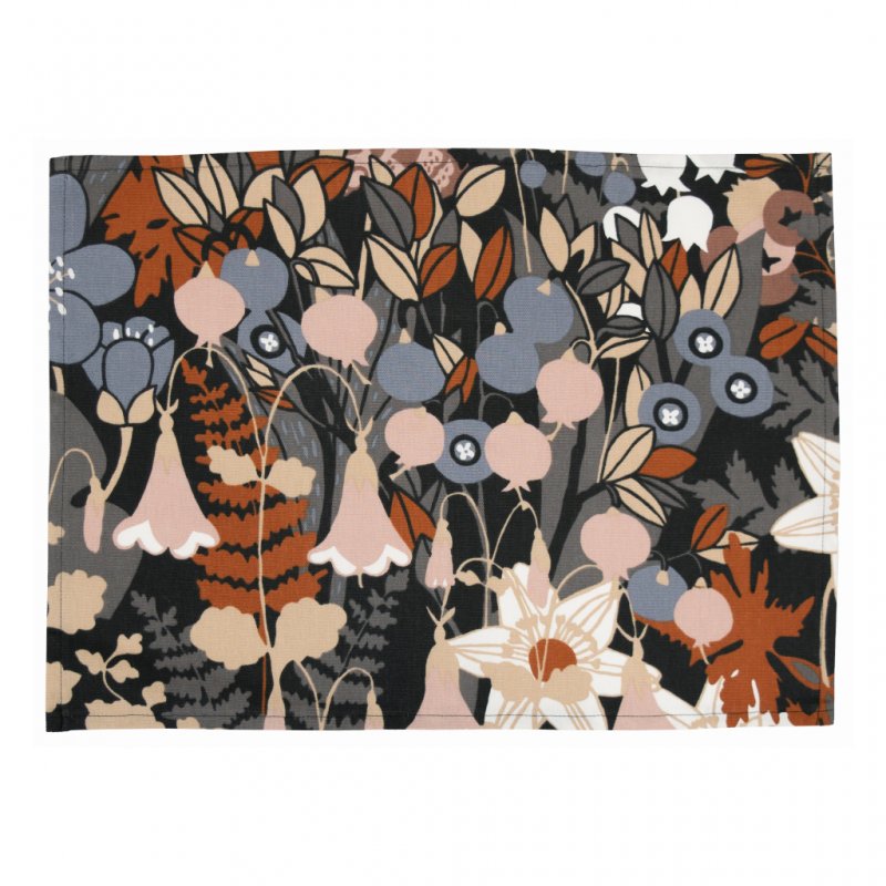Almedahls Skogen, bordstablett, blå brun, 45x34cm 2-pack