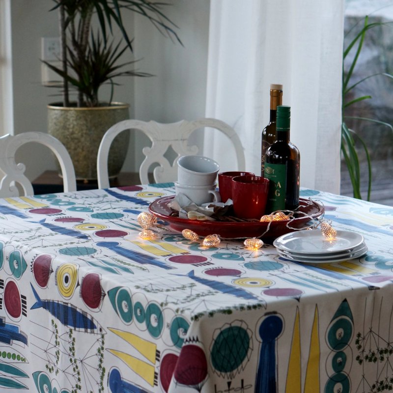 Almedahls Picknick, vaxduk, 145x220cm, multi