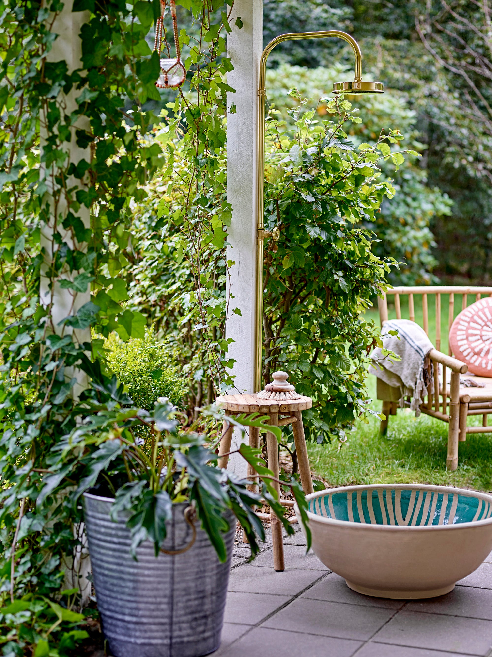 Bloomingville EVAR Kruka, Grå, Galvaniserat Järn, set om 2