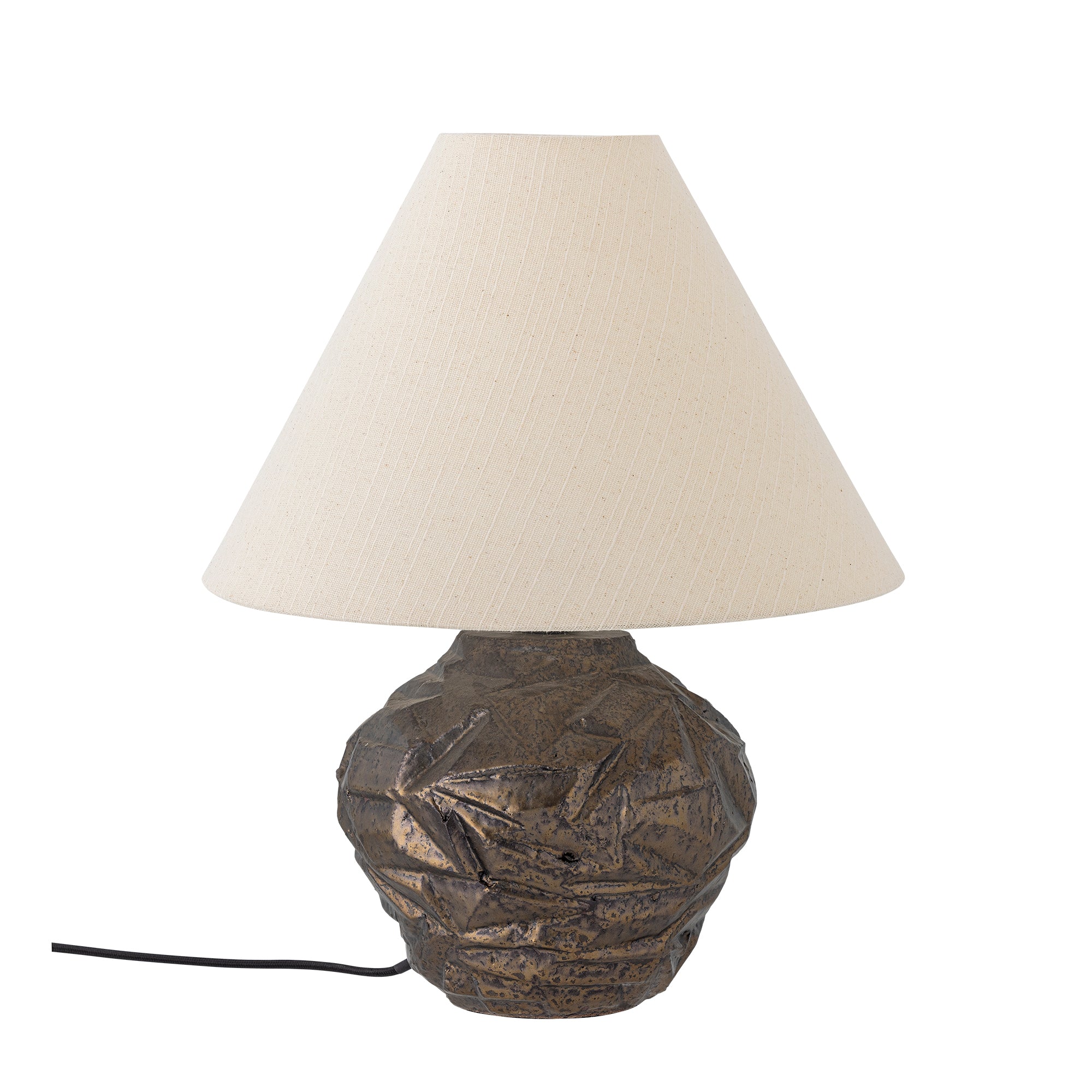 Bloomingville CAROLLA Bordslampa, Brun, Stengods