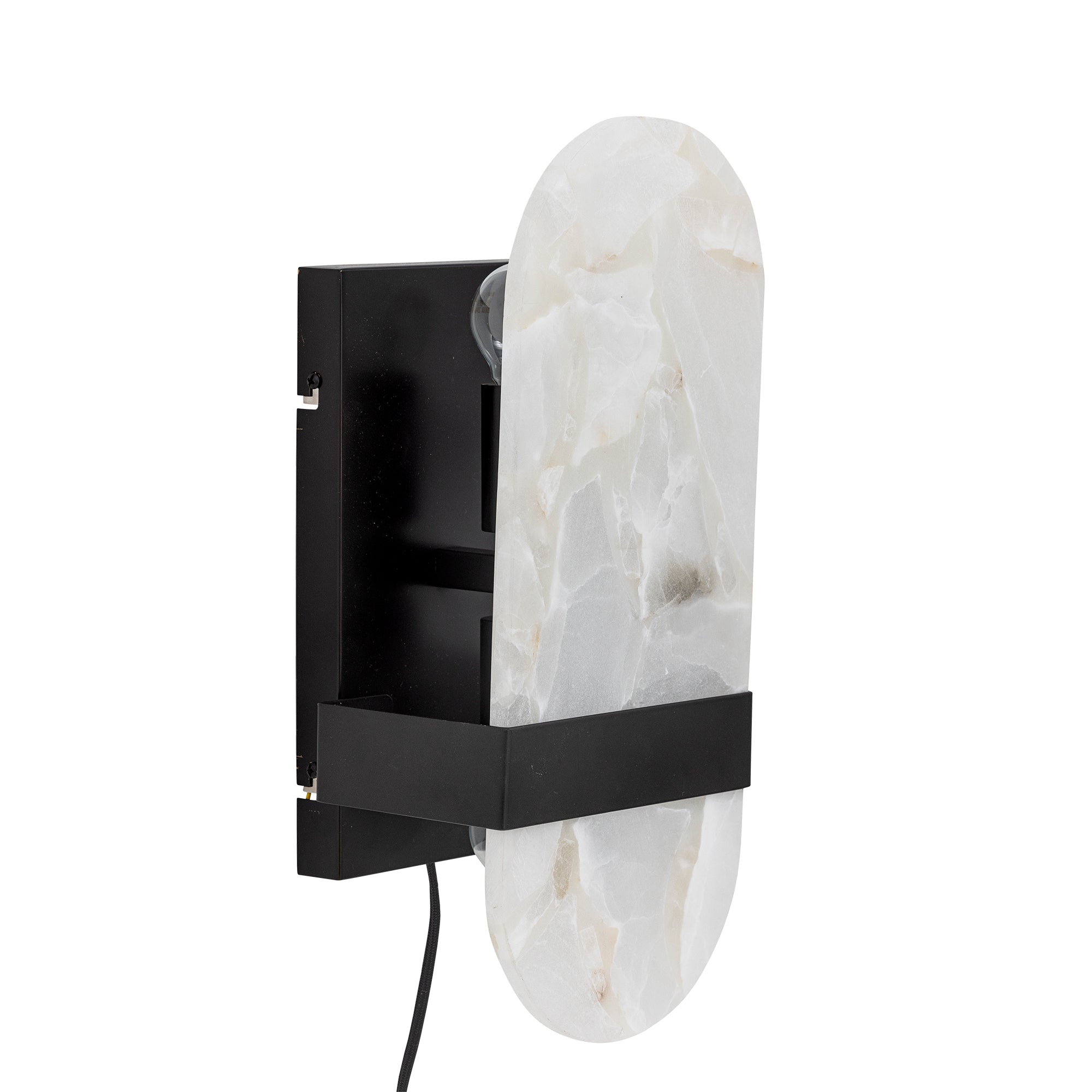Bloomingville TACO Vägglampa, Svart, Alabaster