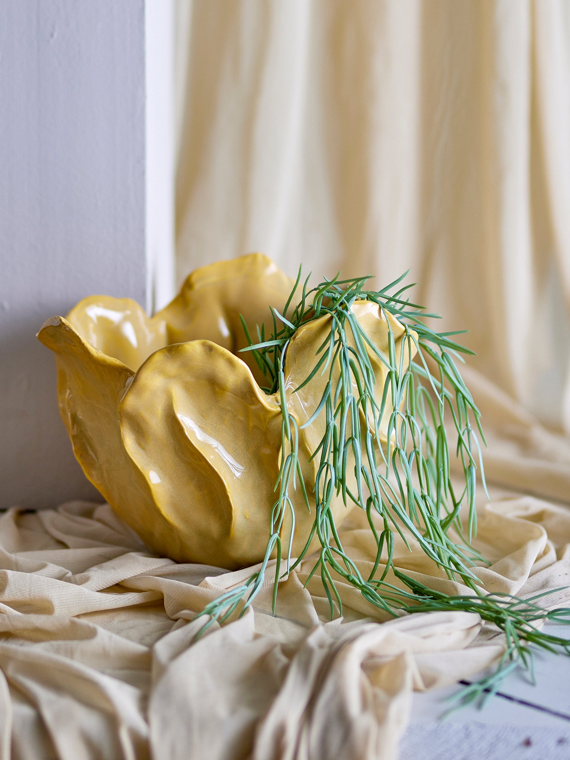 Bloomingville BASTIEN Skål, Gul, Stengods