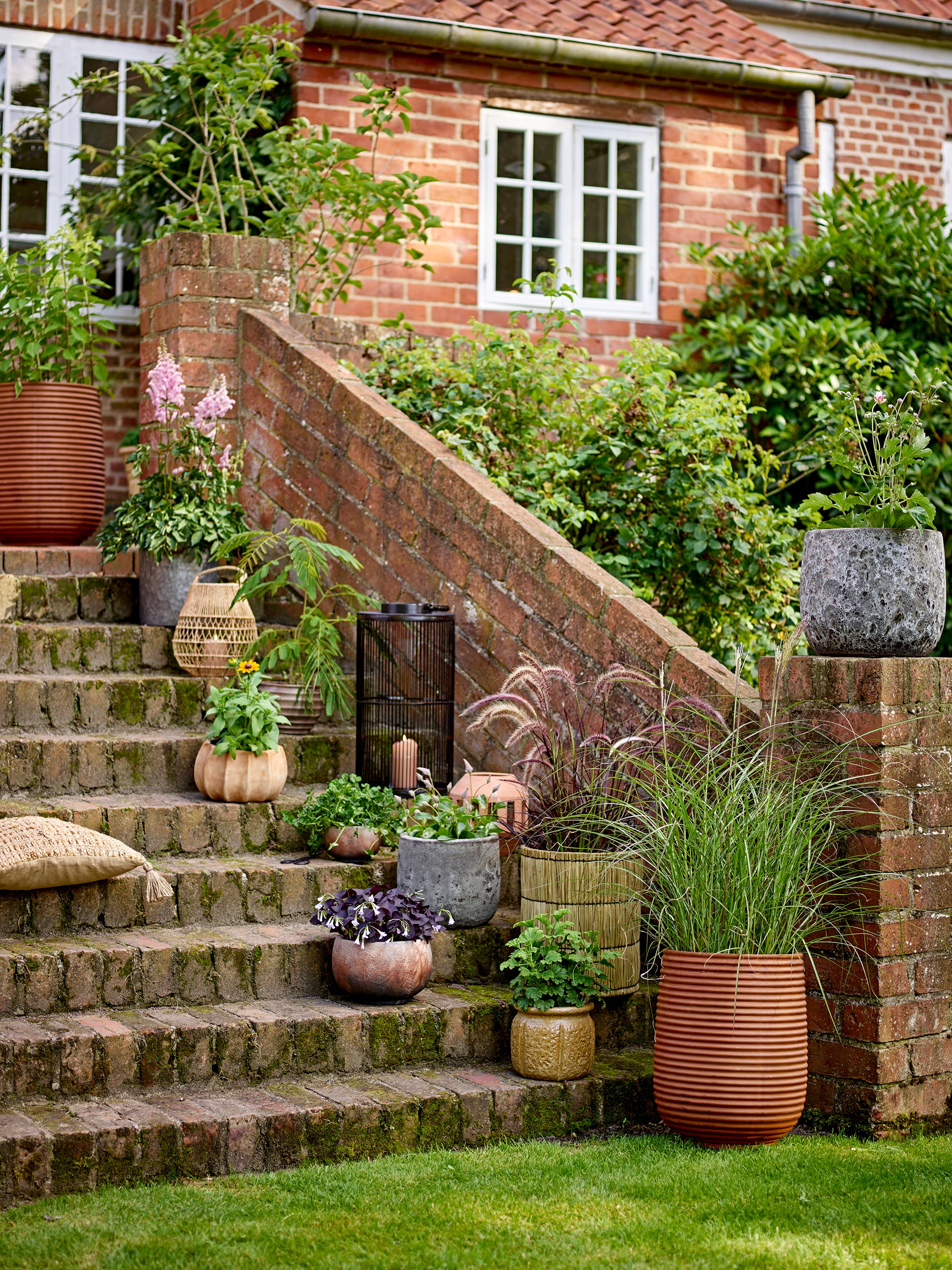 Bloomingville ELIT Korg, Natur, Mendong-gräs, set om 2