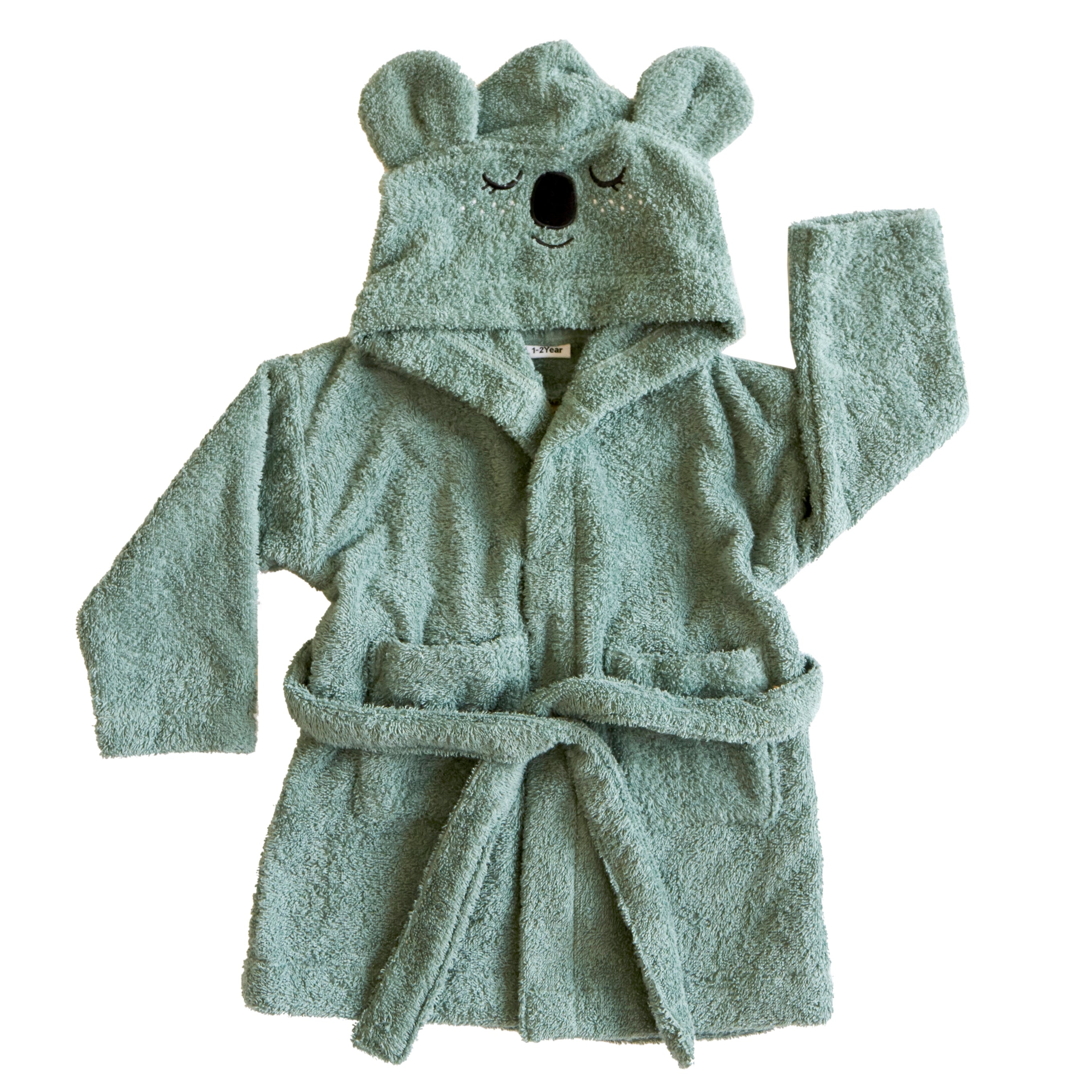 Roommate Bathrobe - KOALA, sea grå (1-2 years)