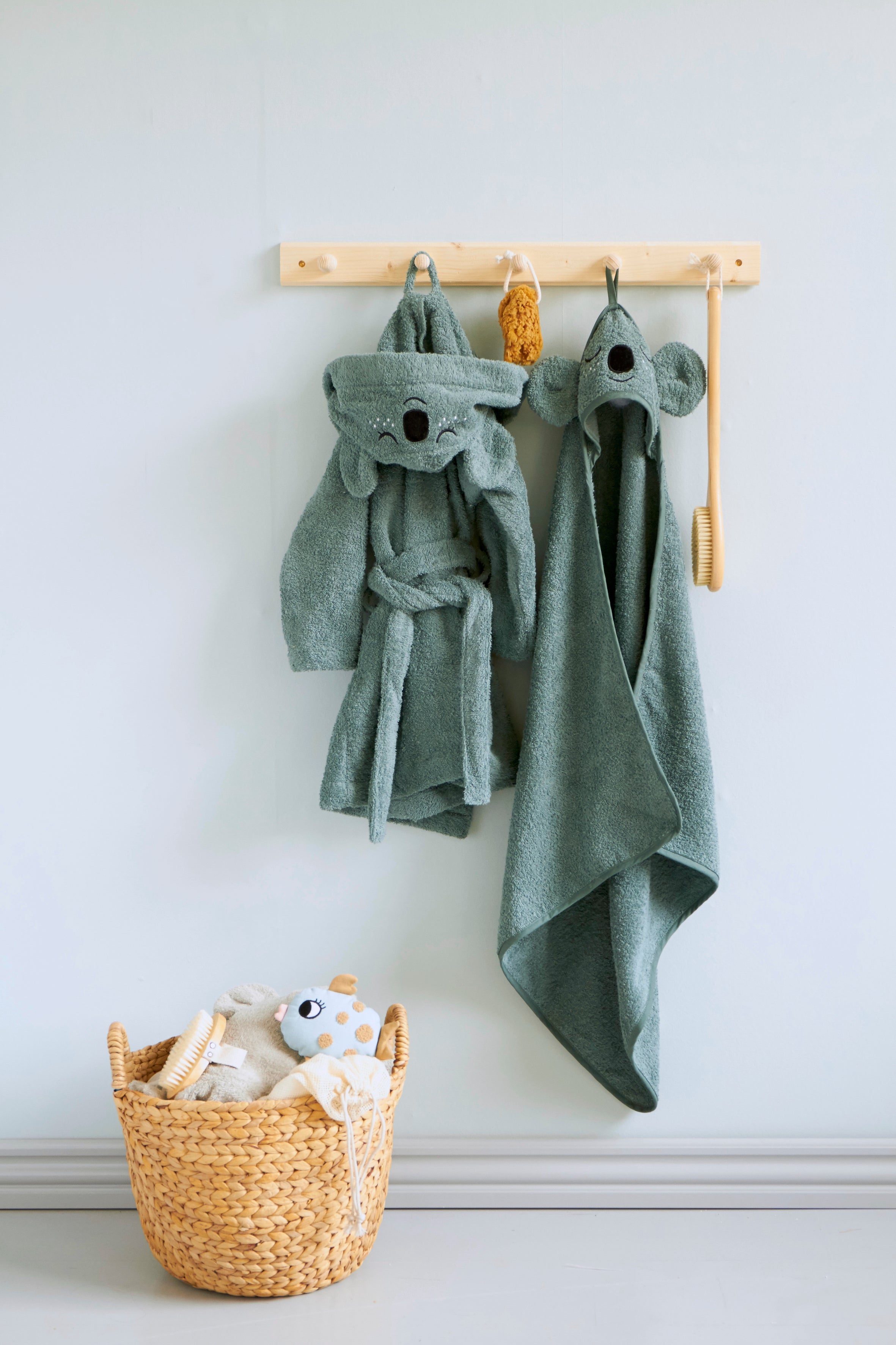 Roommate Bathrobe - KOALA, sea grå (1-2 years)