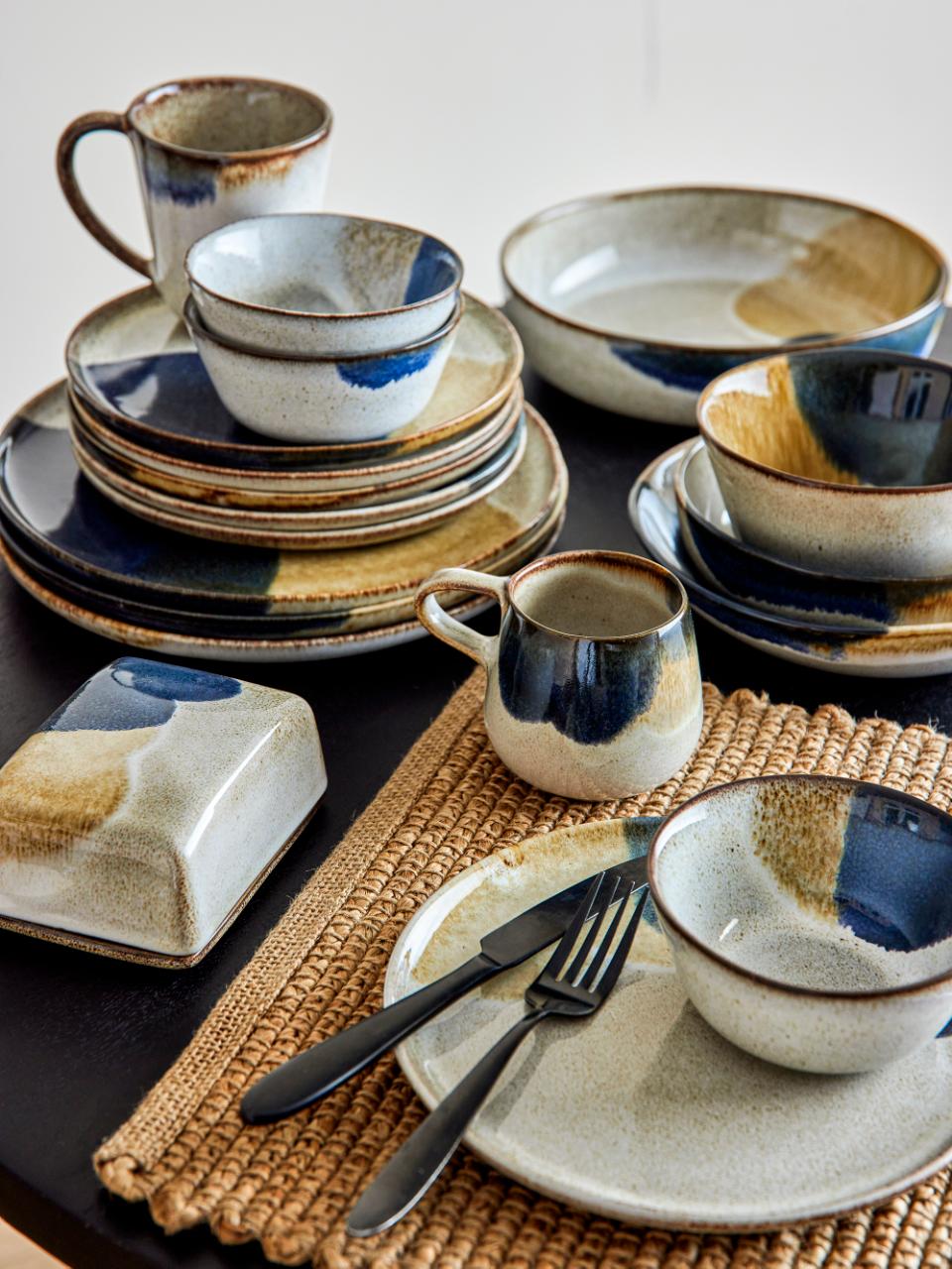 Bloomingville Jules Kopp, Grå, Stengods, 6-pack