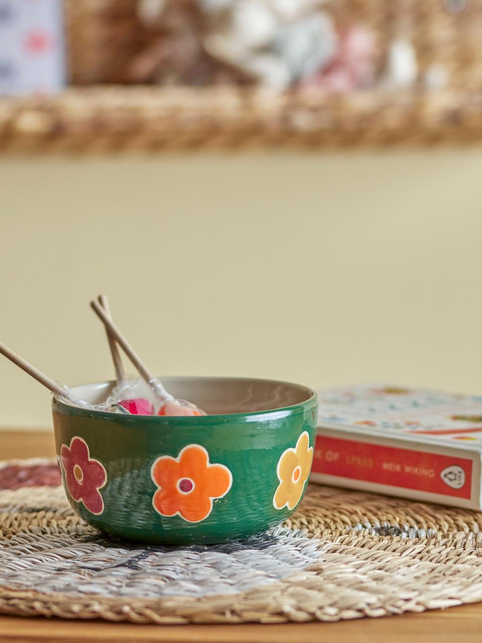 Bloomingville Mini Addy Skål, Grön, Stengods, 6-pack