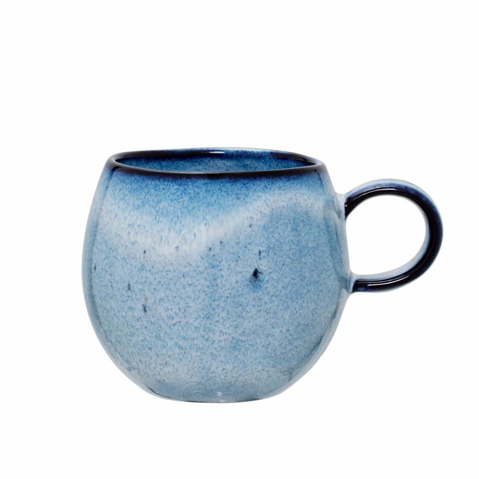 Bloomingville Sandrine Mugg, Blå, Stengods, 6-pack