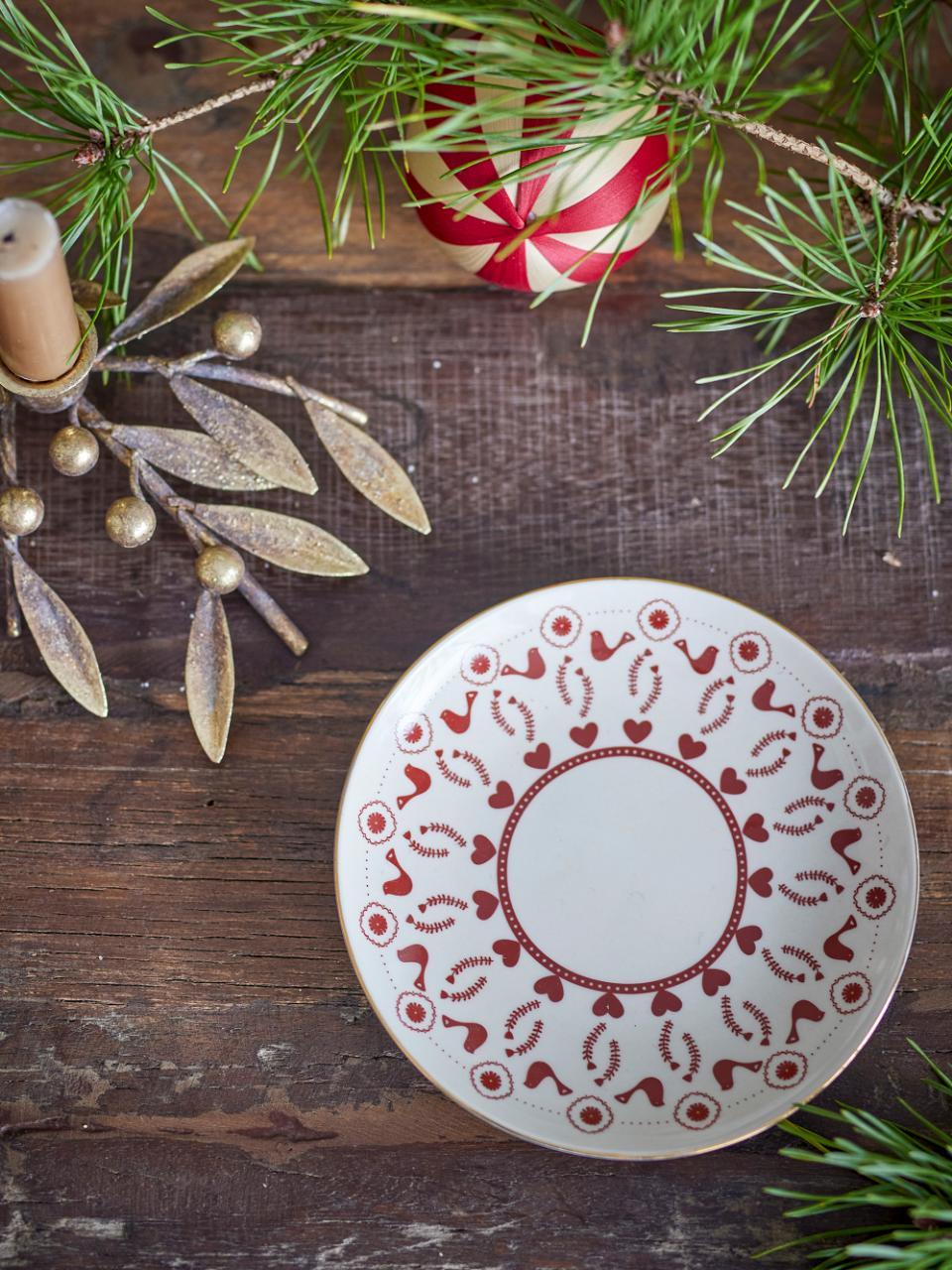 Bloomingville Jolly Tallrik, Röd, Stengods, 6-pack