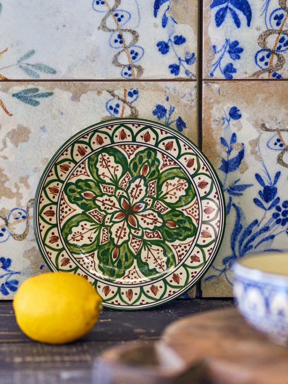 Creative Collection Karlie Tallrik, Grön, Stengods, 6-pack