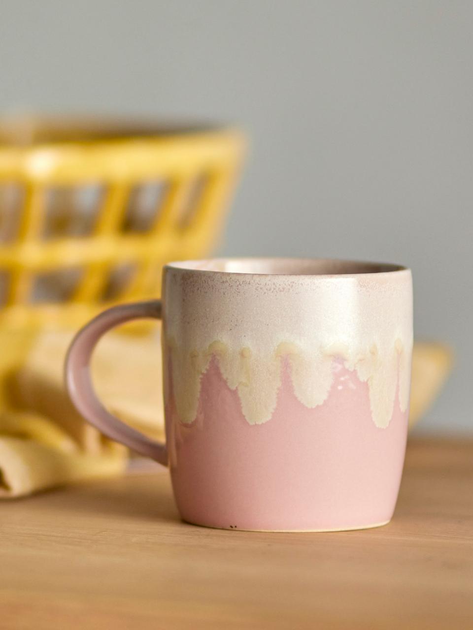 Bloomingville Louisa Mugg, Rosa, Stengods, 6-pack