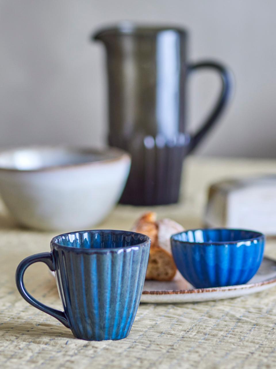 Bloomingville Latina Mugg, Blå, Stengods, 6-pack