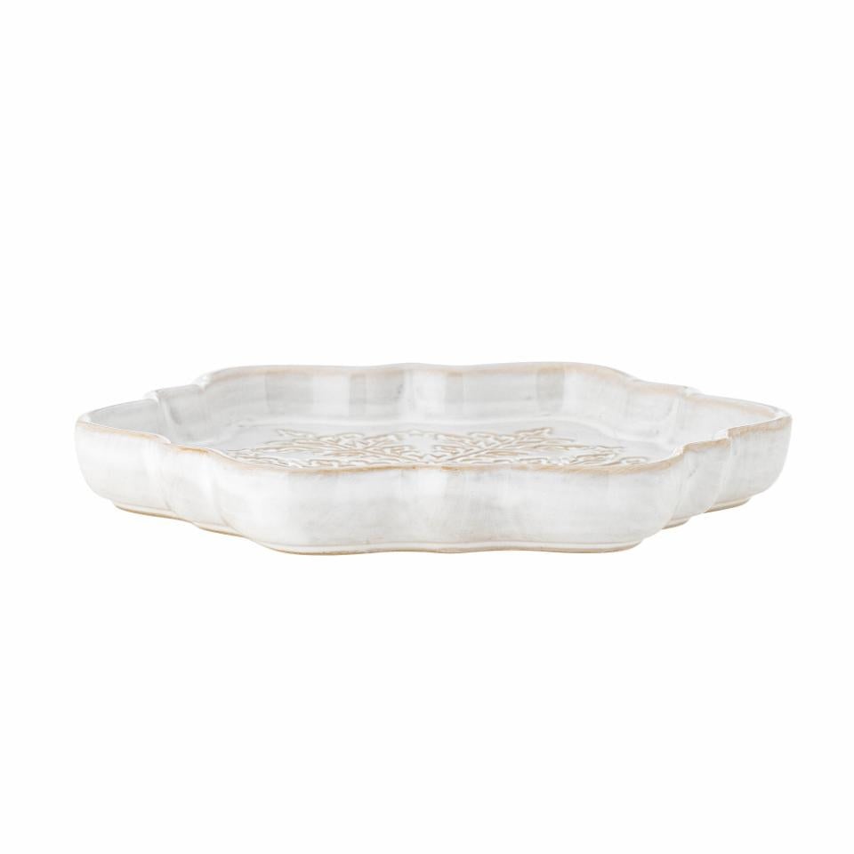 Bloomingville Winter Serveringsfat, Vit, Stengods, 6-pack