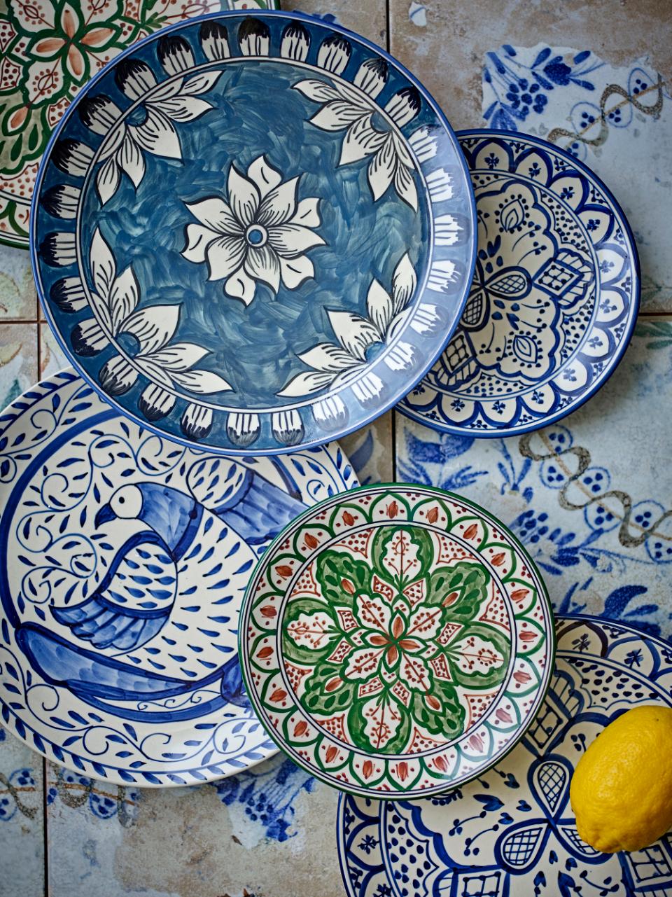 Creative Collection Karlie Tallrik, Grön, Stengods, 6-pack