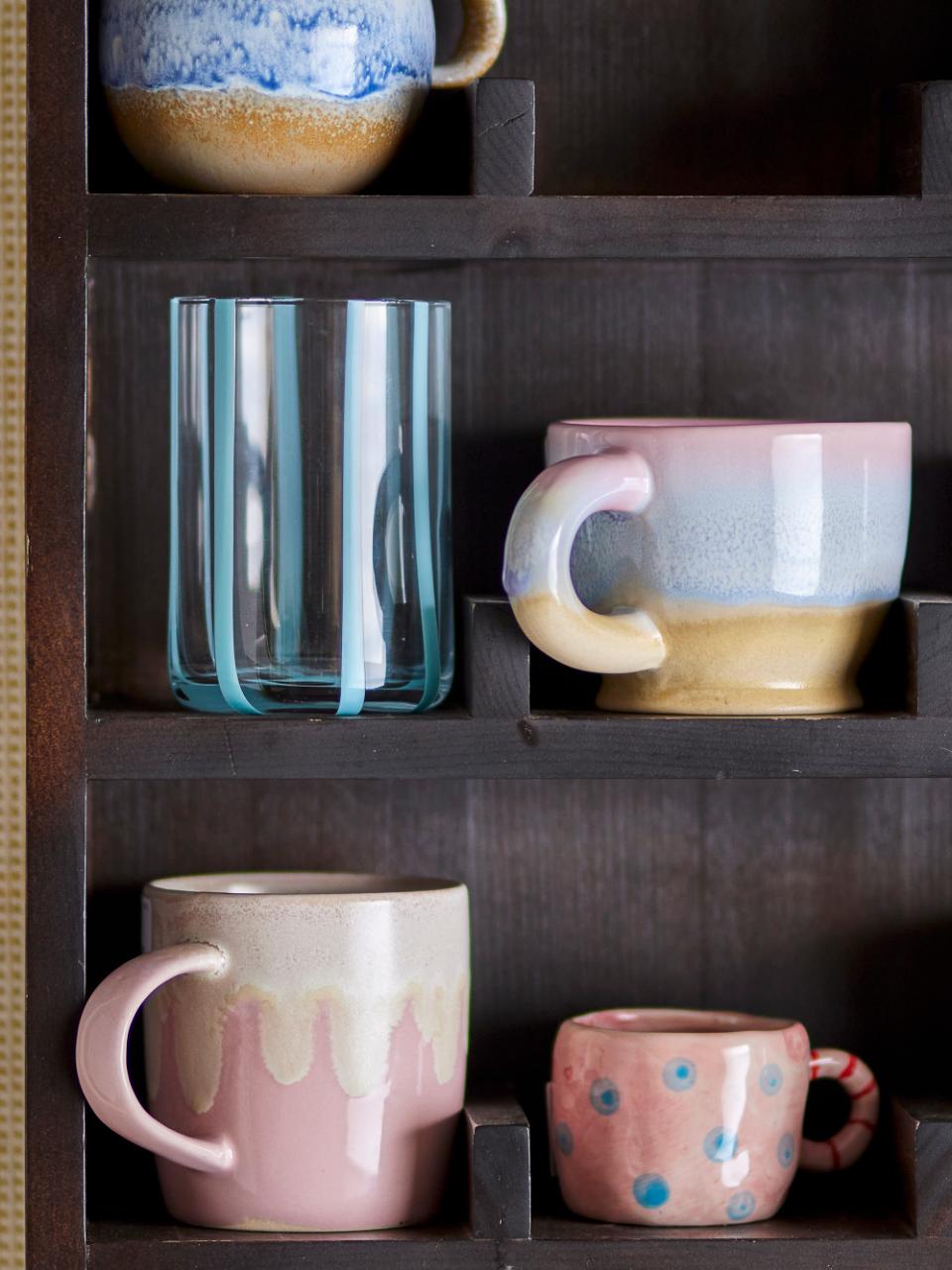 Bloomingville Louisa Mugg, Rosa, Stengods, 6-pack