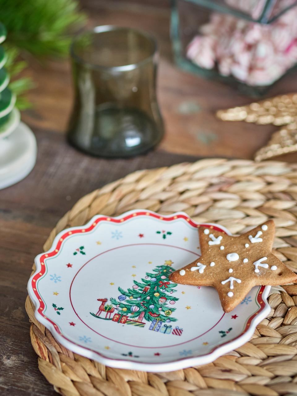 Bloomingville Naive Tallrik, Röd, Keramik, 6-pack