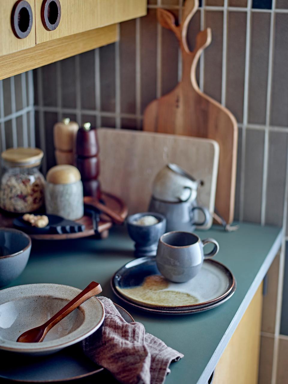 Bloomingville Jules Tallrik, Grå, Stengods, 6-pack