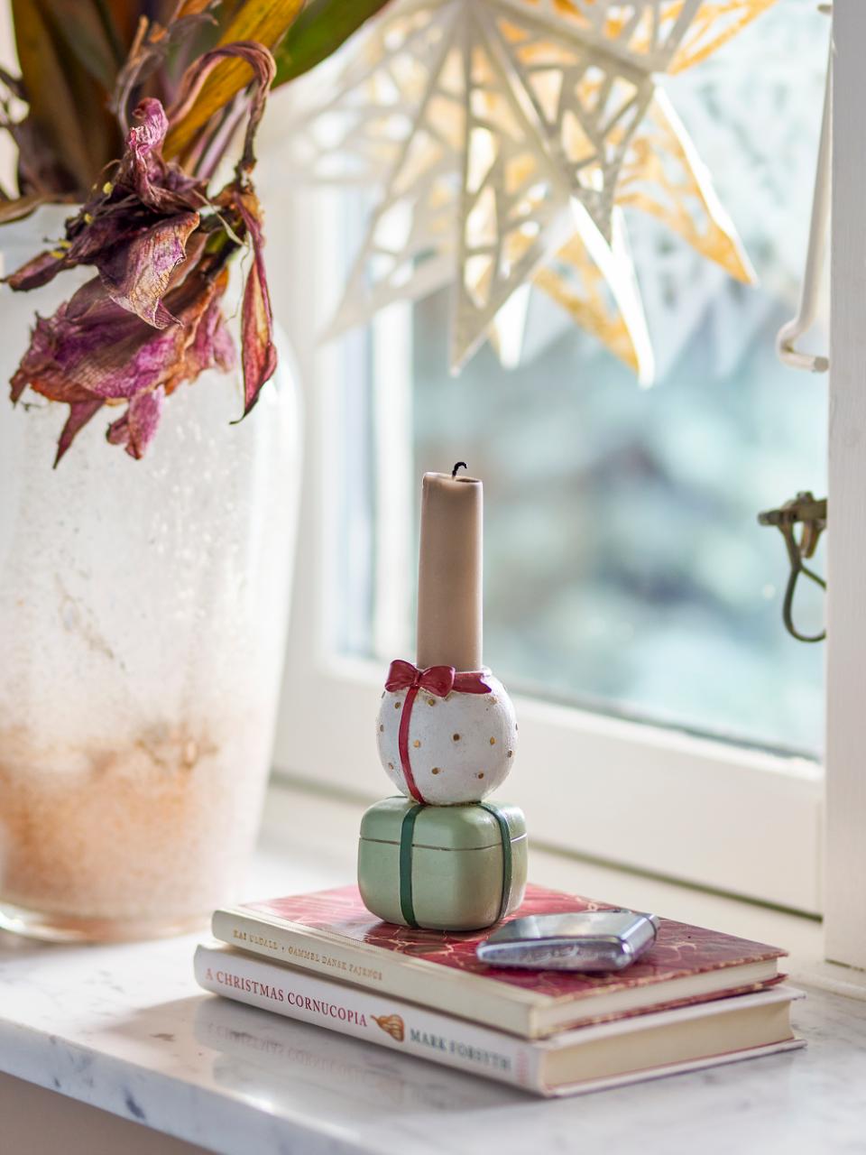 Bloomingville Wish Ljushållare, Grön, Polyresin, 4-pack