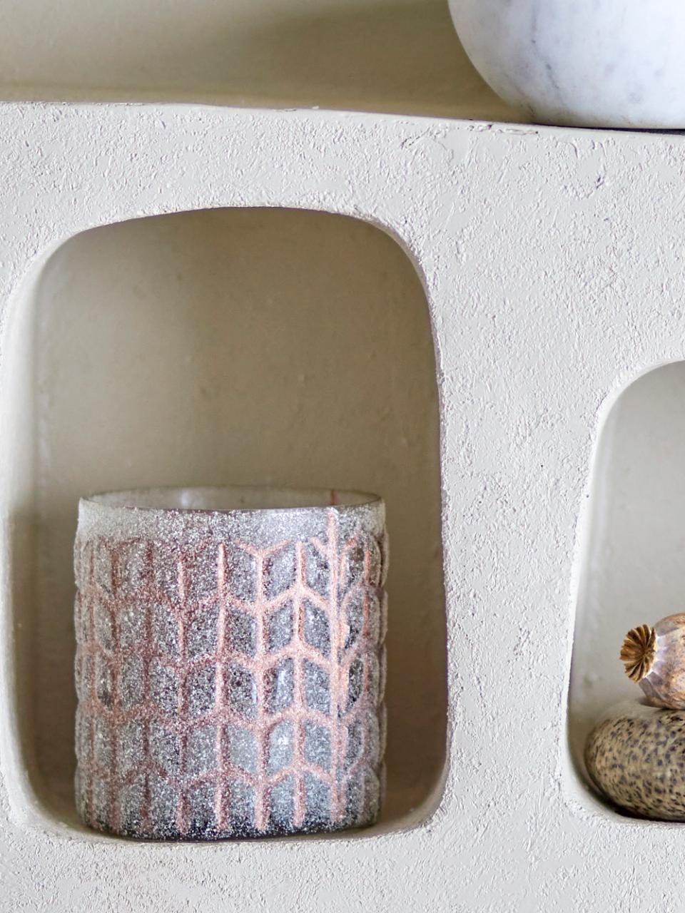 Bloomingville Esther Ljuslykta, Rosa, Återvunnet Glas, 4-pack