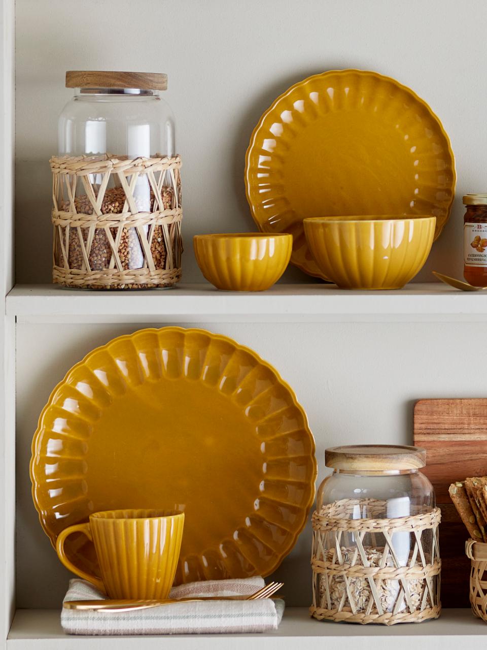 Bloomingville Latina Skål, Gul, Stengods, 6-pack
