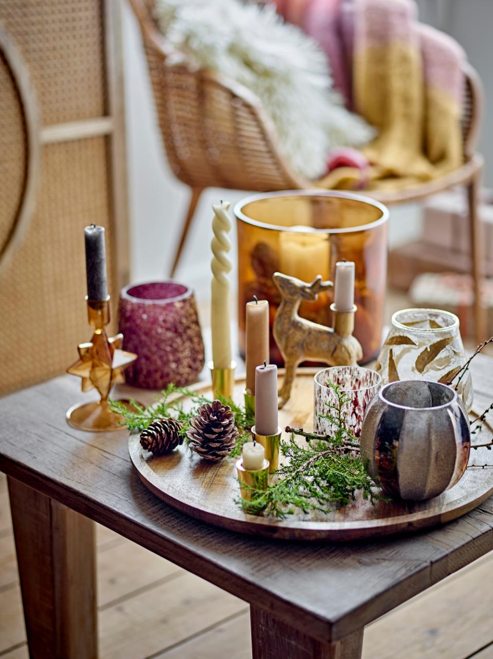 Bloomingville Felicita Ljushållare, Brun, Återvunnet Glas, 4-pack