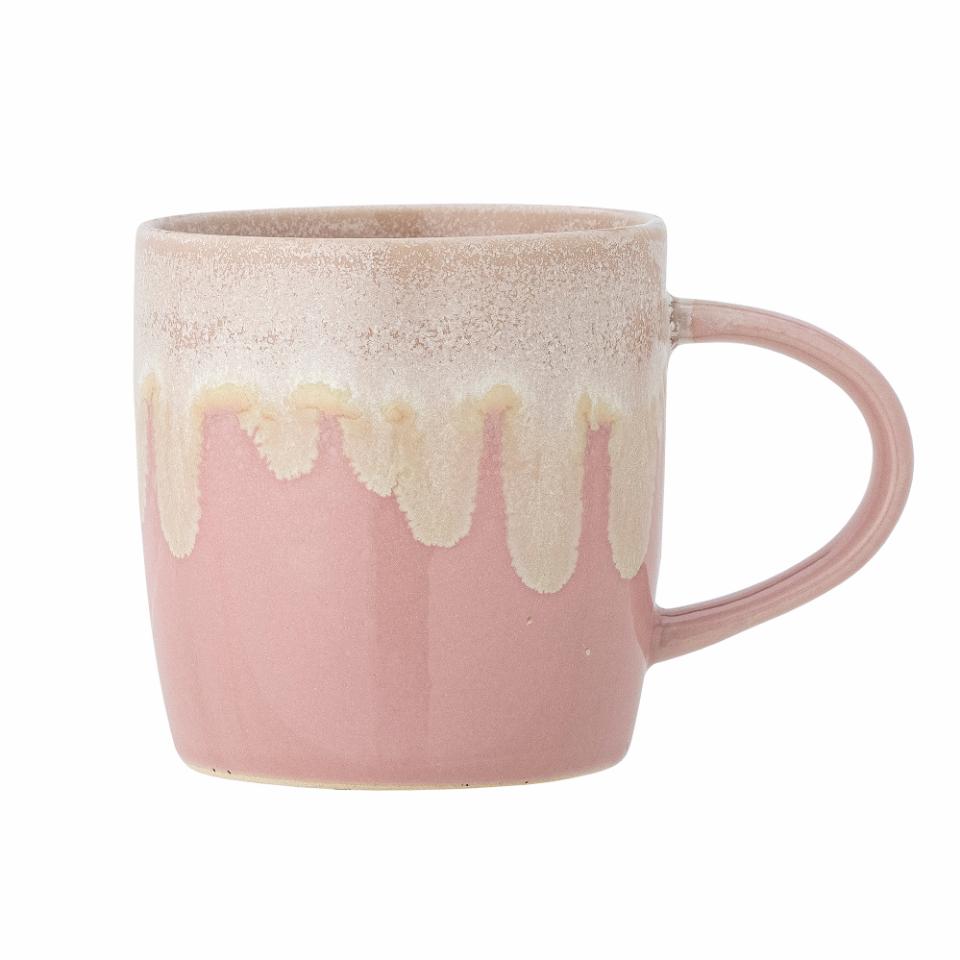 Bloomingville Louisa Mugg, Rosa, Stengods, 6-pack