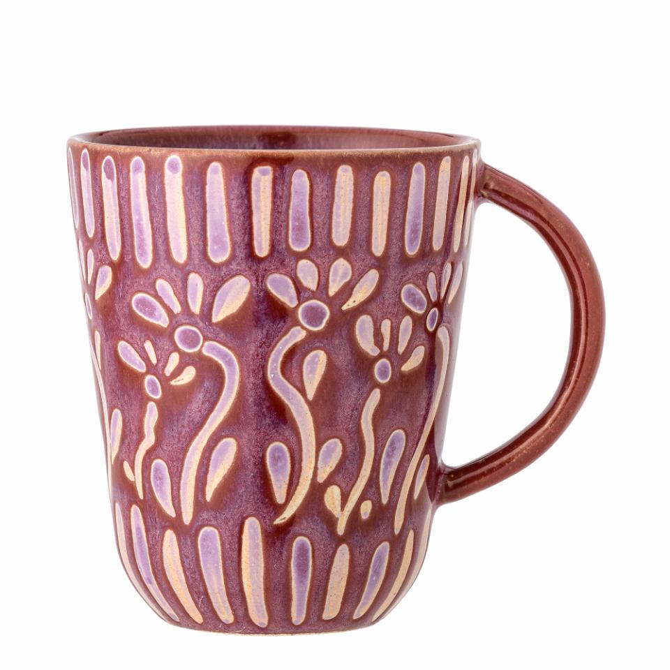 Bloomingville Samsin Mugg, Lila, Stengods, 6-pack