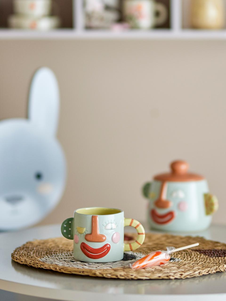 Bloomingville Mini Sylvie Kopp, Blå, Stengods, 6-pack