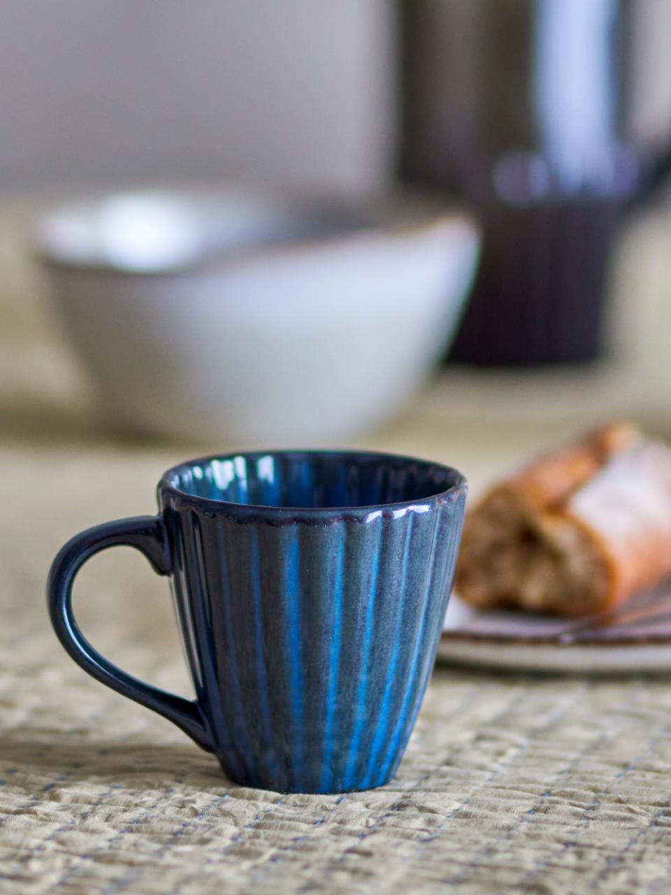 Bloomingville Latina Mugg, Blå, Stengods, 6-pack