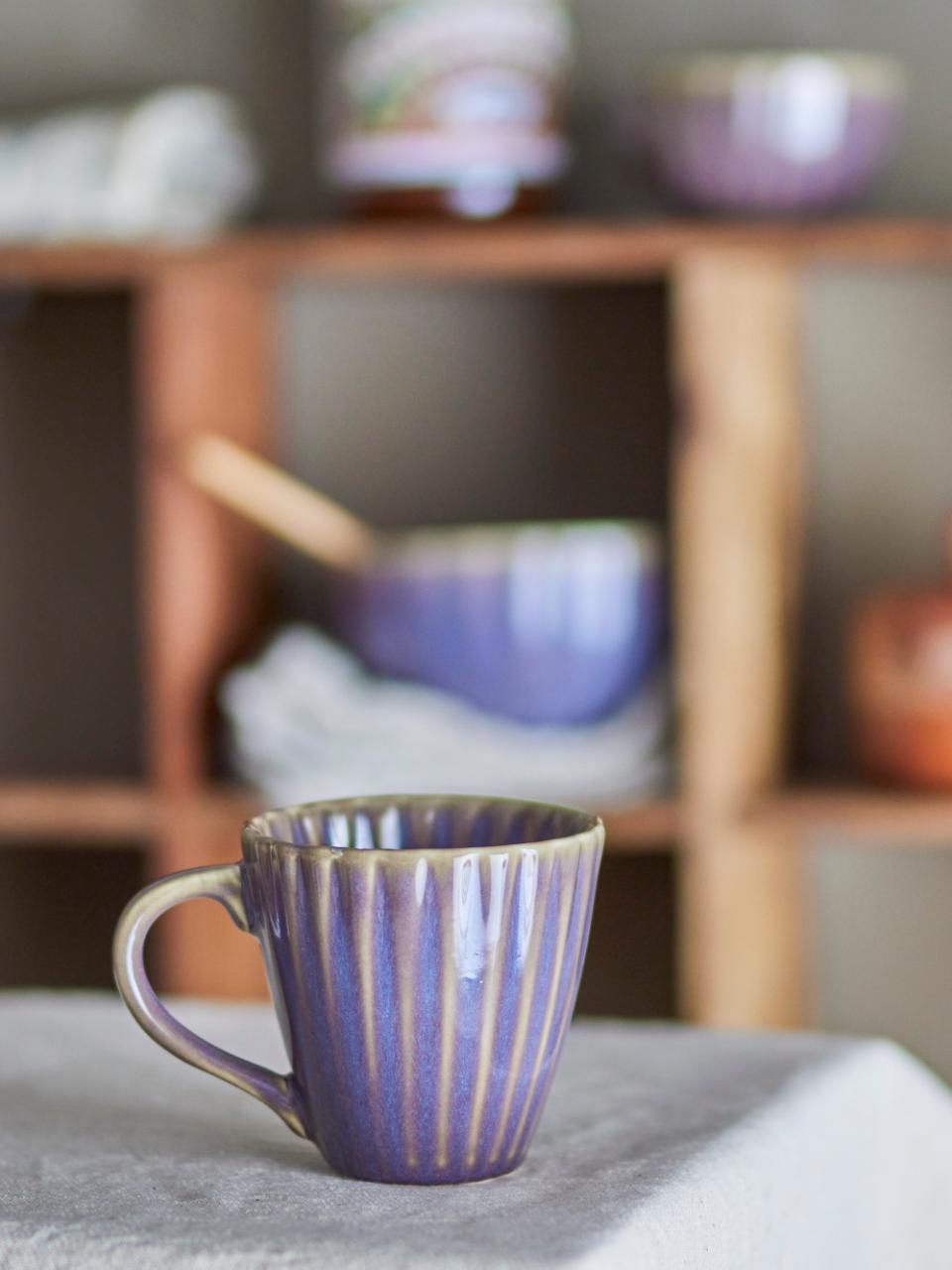 Bloomingville Latina Mugg, Lila, Stengods, 6-pack