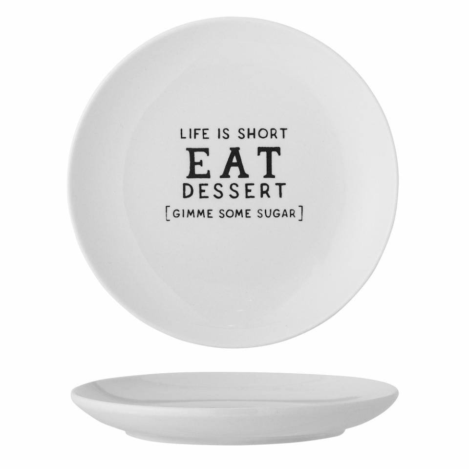 Creative Collection Wendy Tallrik, Vit, Stengods, 6-pack